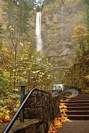 Multnomah Falls in Fall